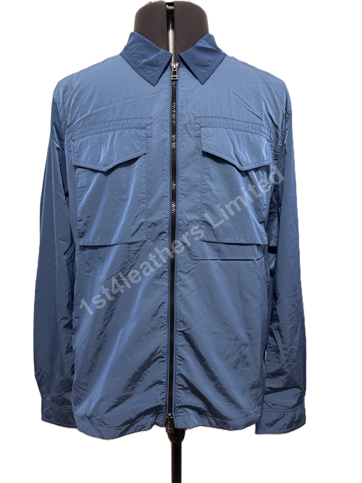 BELSTAFF COMMAND SHIMMER SHELL OVERSHIRT JACKET FORWARD BLUE RRP £225 BNWT