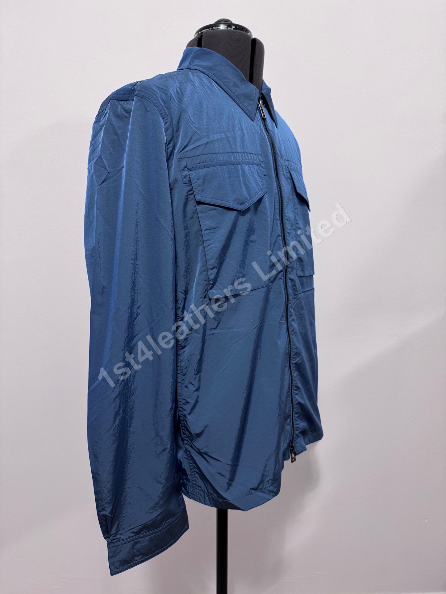 BELSTAFF COMMAND SHIMMER SHELL OVERSHIRT JACKET FORWARD BLUE RRP £225 BNWT