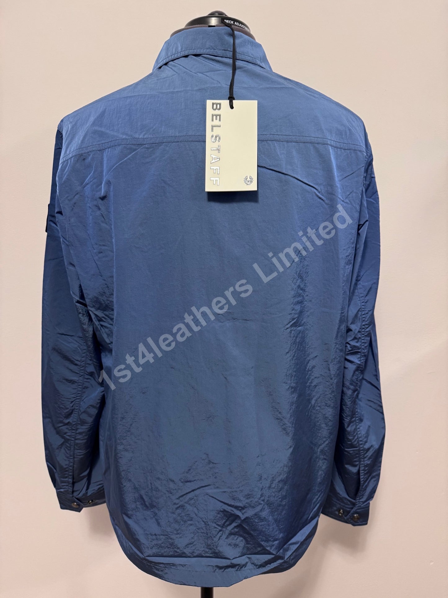 BELSTAFF COMMAND SHIMMER SHELL OVERSHIRT JACKET FORWARD BLUE RRP £225 BNWT