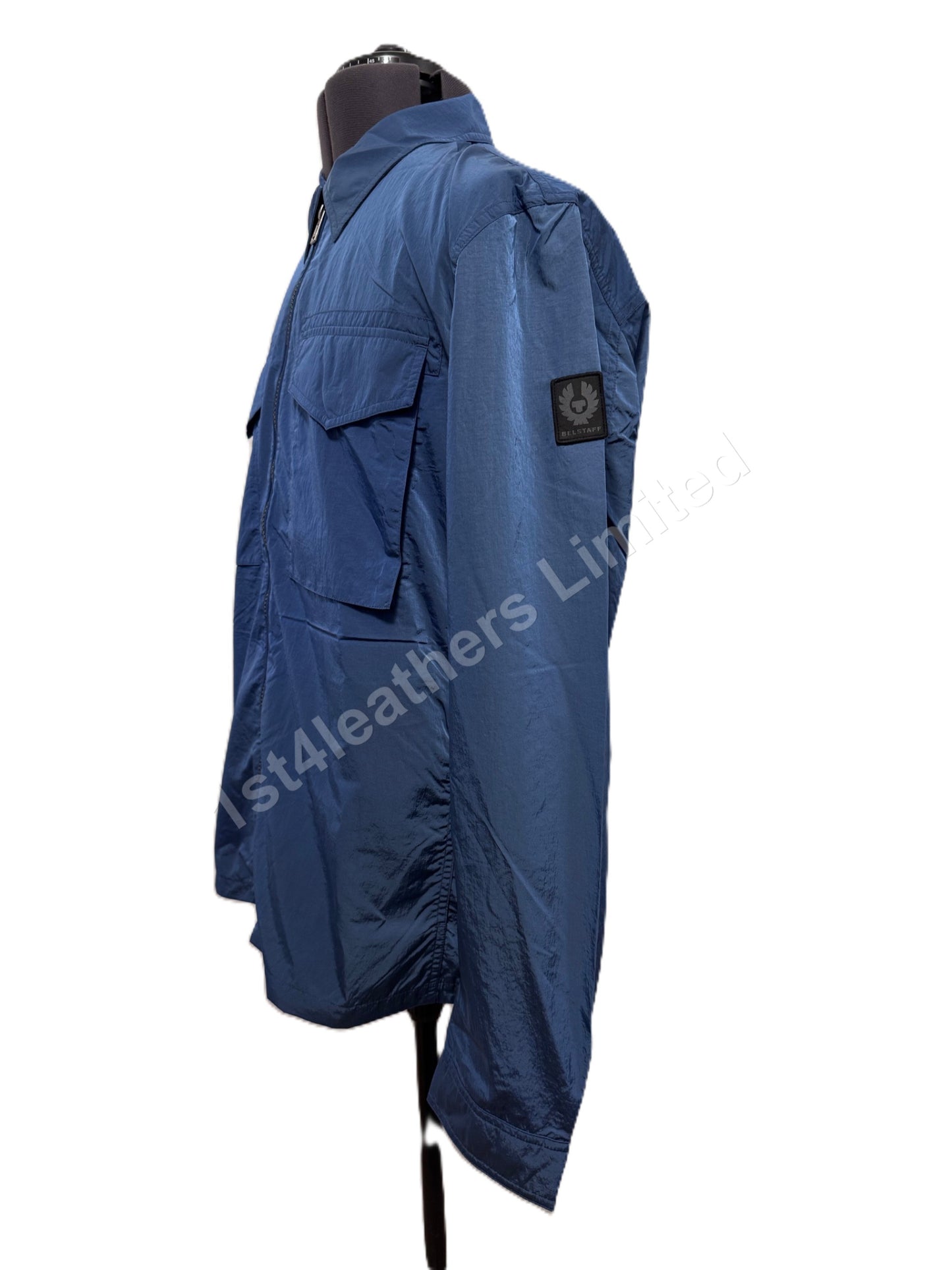 BELSTAFF COMMAND SHIMMER SHELL OVERSHIRT JACKET FORWARD BLUE RRP £225 BNWT