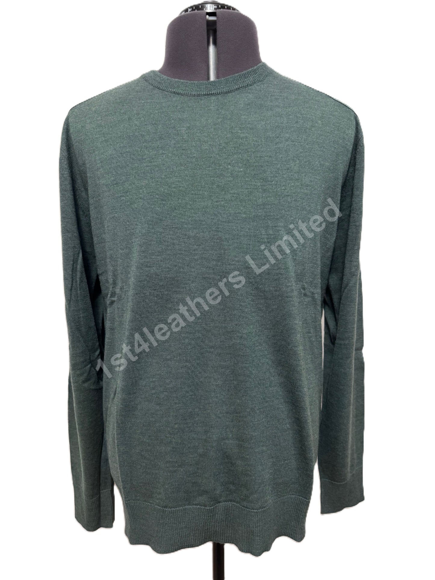 BELSTAFF ROSLARE CREW NECK WOOL JUMPER ATLAS GREEN RRP £175 BNWT