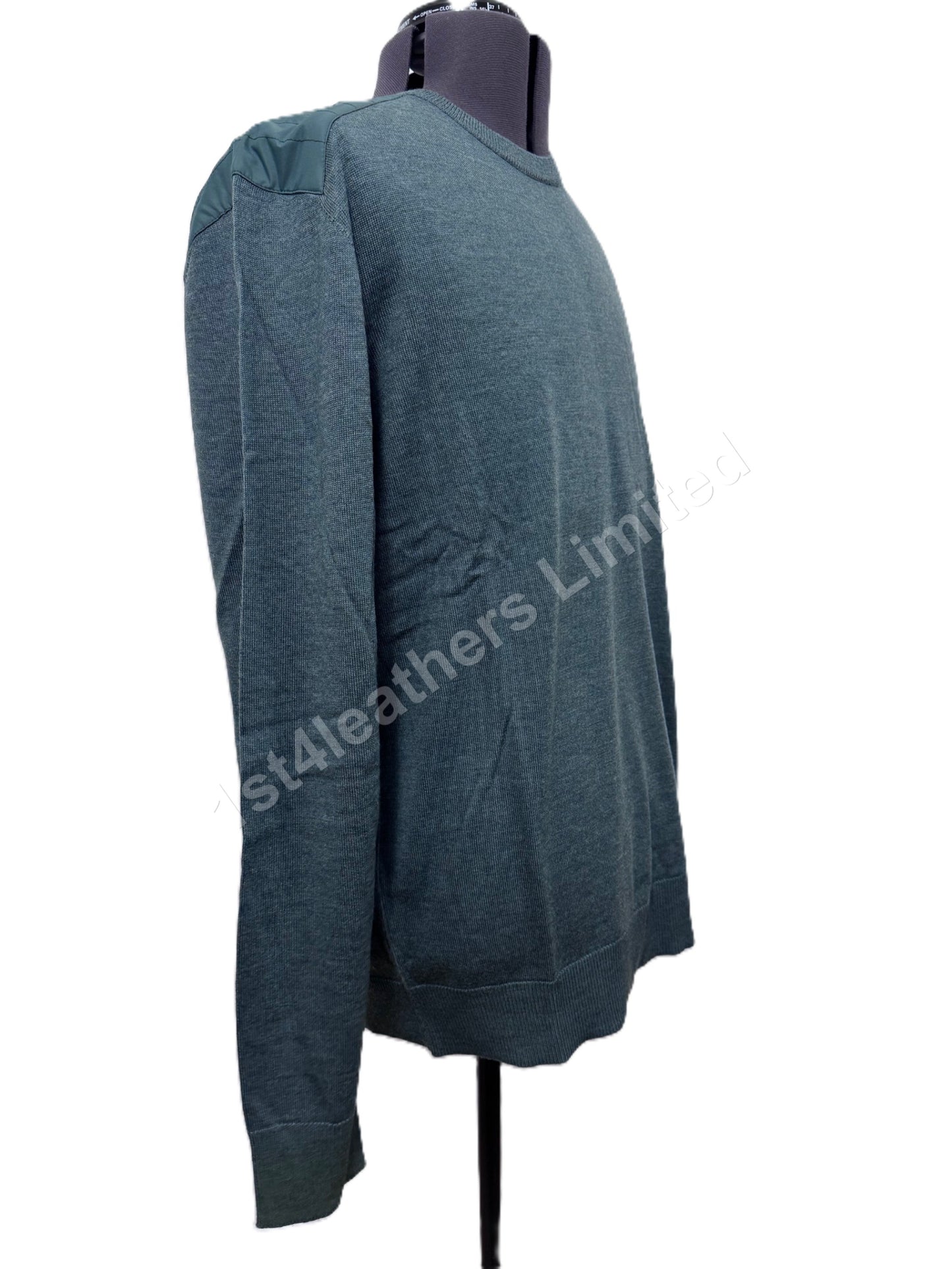 BELSTAFF ROSLARE CREW NECK WOOL JUMPER ATLAS GREEN RRP £175 BNWT