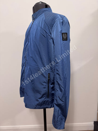 BELSTAFF ADVANCER SHIMMER SHELL LIGHTWEIGHT JACKET FORWARD BLUE S RRP£295 BNWT