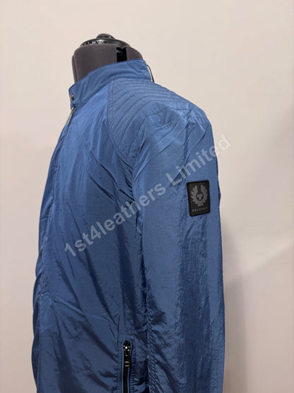 BELSTAFF ADVANCER SHIMMER SHELL LIGHTWEIGHT JACKET FORWARD BLUE S RRP£295 BNWT