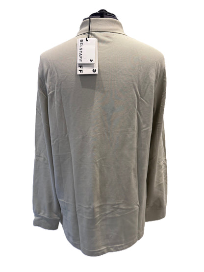 BELSTAFF STEWARTON PIQUE COTTON LONG SLEEVE POLO SHIRT SHELL RRP £110 BNWT