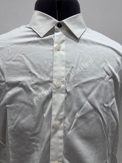 TED BAKER BOBCUT SATIN BLEND STRETCH SHIRT WHITE SIZE 7 2XL RRP £65 BNWT
