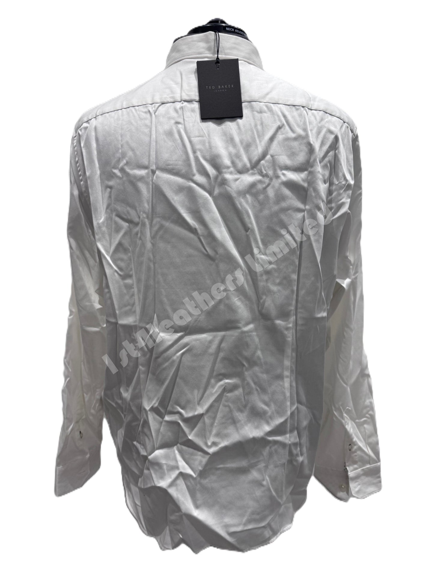 TED BAKER BOBCUT SATIN BLEND STRETCH SHIRT WHITE SIZE 7 2XL RRP £65 BNWT