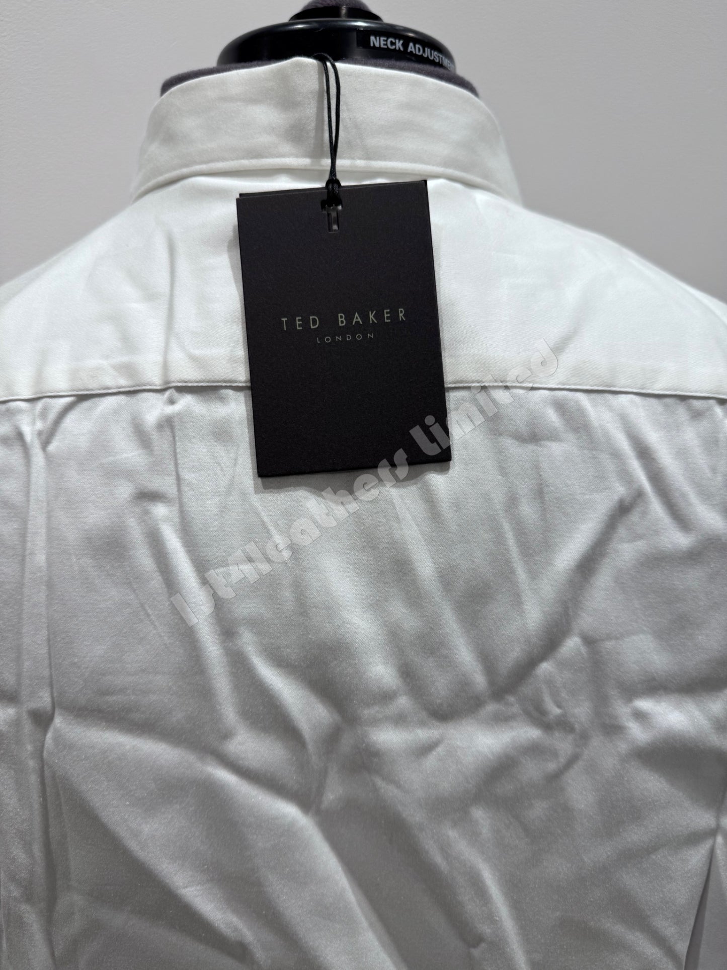 TED BAKER BOBCUT SATIN BLEND STRETCH SHIRT WHITE SIZE 7 2XL RRP £65 BNWT