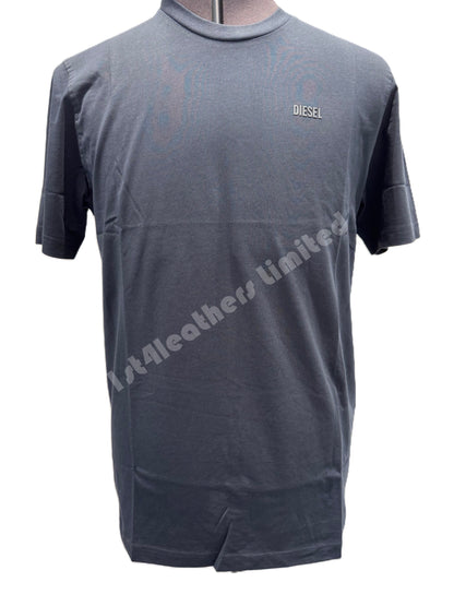 DIESEL COTTON T-SHIRT NAVY BLUE LARGE RRP £60 BNWT