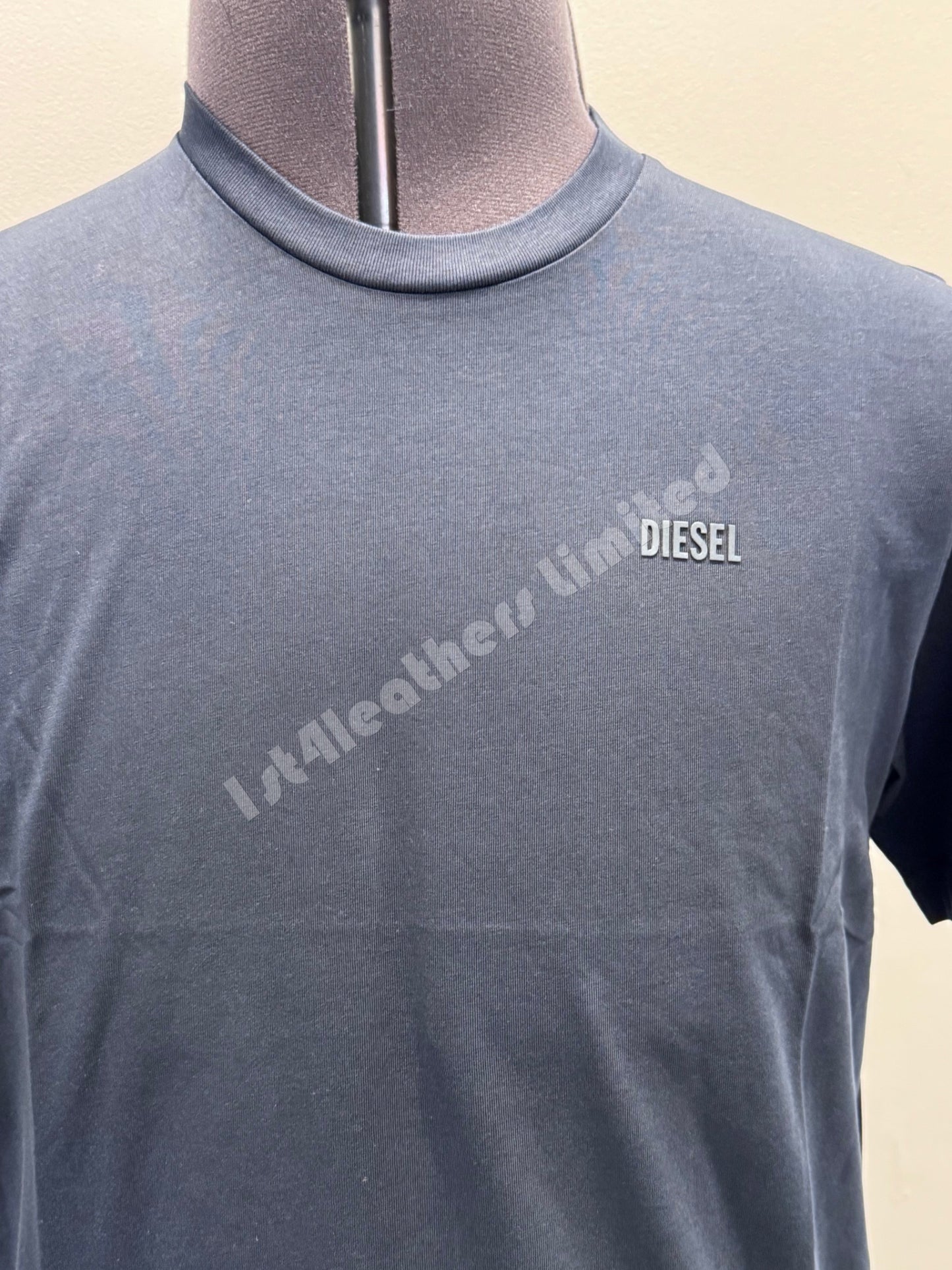 DIESEL COTTON T-SHIRT NAVY BLUE LARGE RRP £60 BNWT