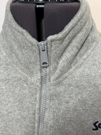 SCHOTT NYC POLARBEAR FULL ZIP FLEECE SWEATSHIRT GREY RRP £95 BNWT