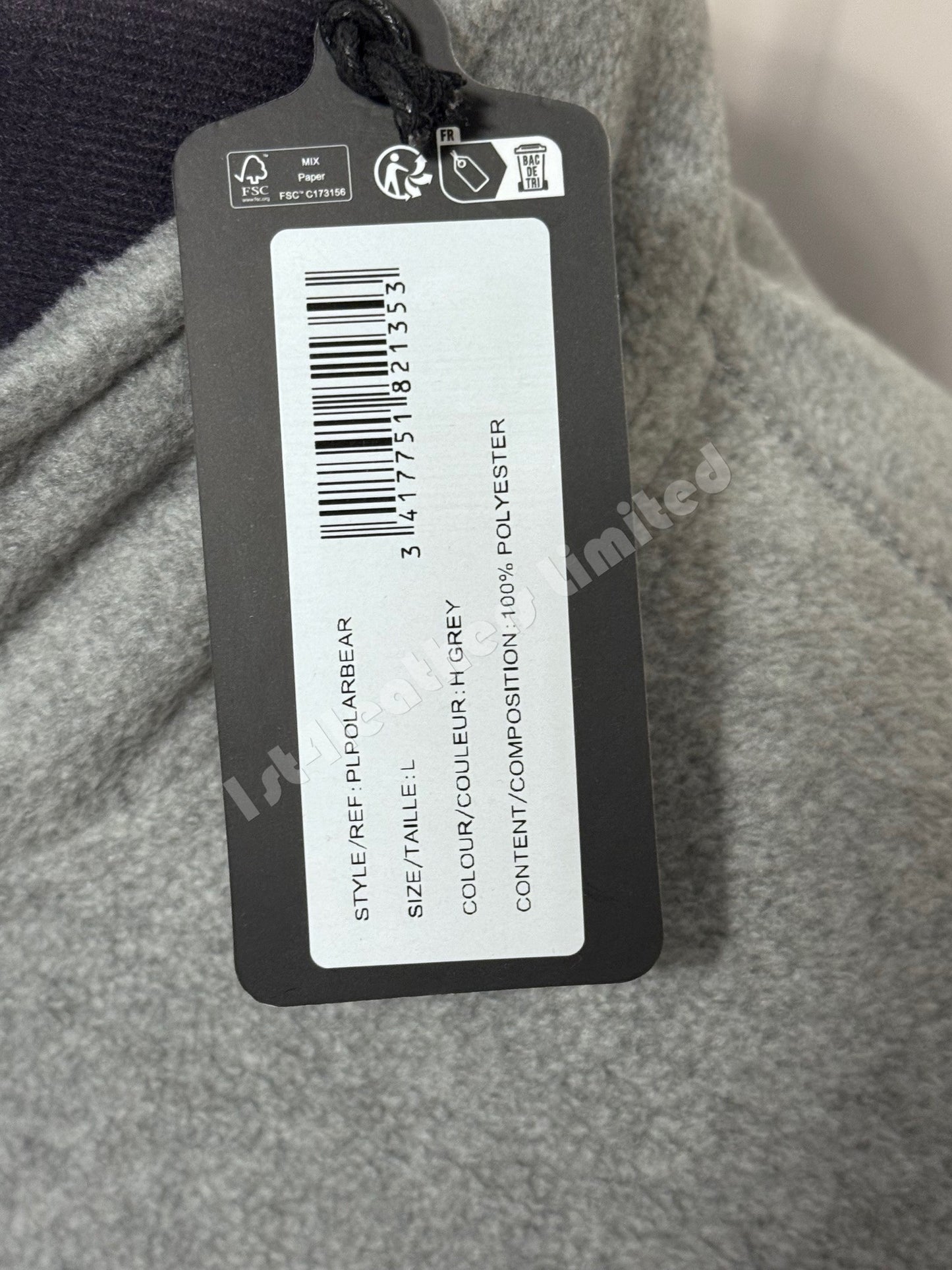 SCHOTT NYC POLARBEAR FULL ZIP FLEECE SWEATSHIRT GREY RRP £95 BNWT
