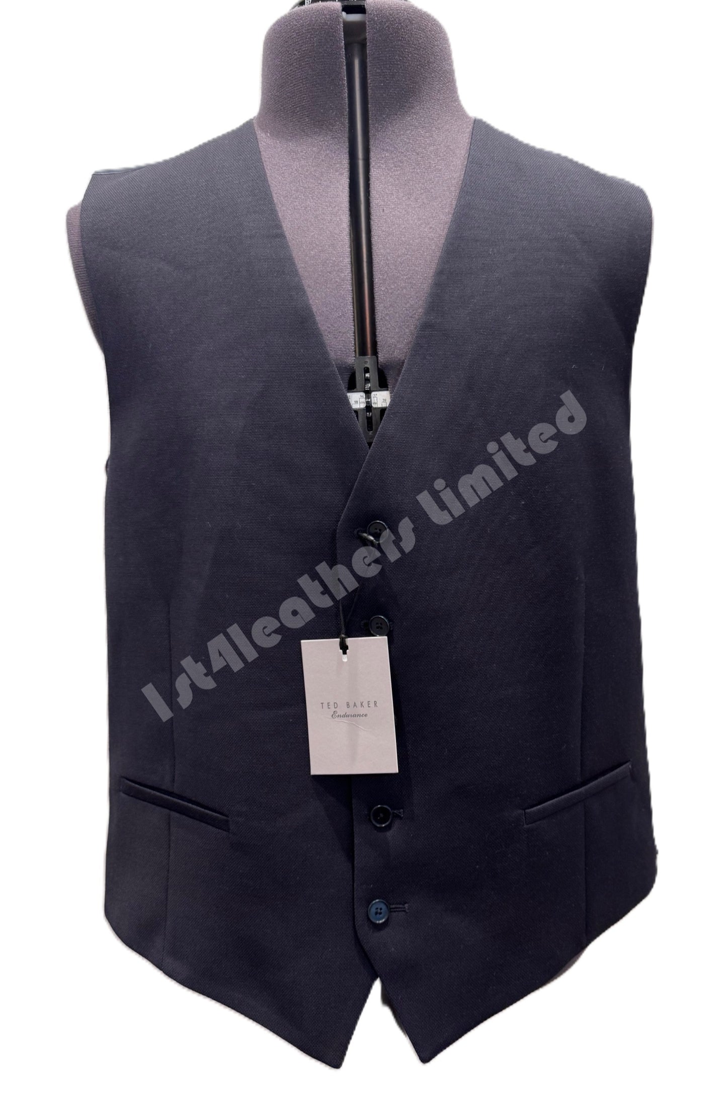 TED BAKER TEXTURED SLIM FIT SUIT WAISTCOAT NAVY RRP £100 BNWT