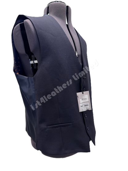 TED BAKER TEXTURED SLIM FIT SUIT WAISTCOAT NAVY RRP £100 BNWT
