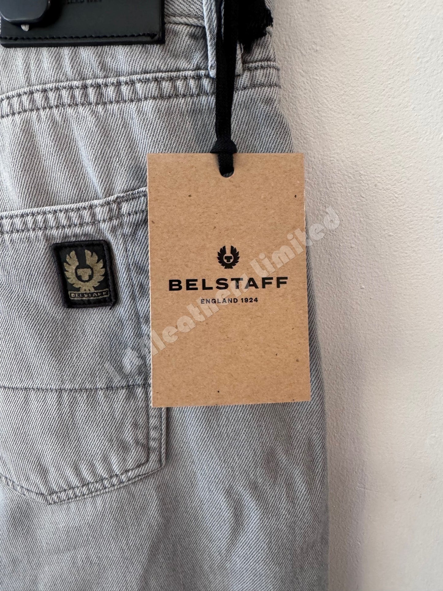 BELSTAFF LONGTON SLIM FIT JEANS TROUSERS ICE CAP GREY 37W 30L (37S) RRP £125