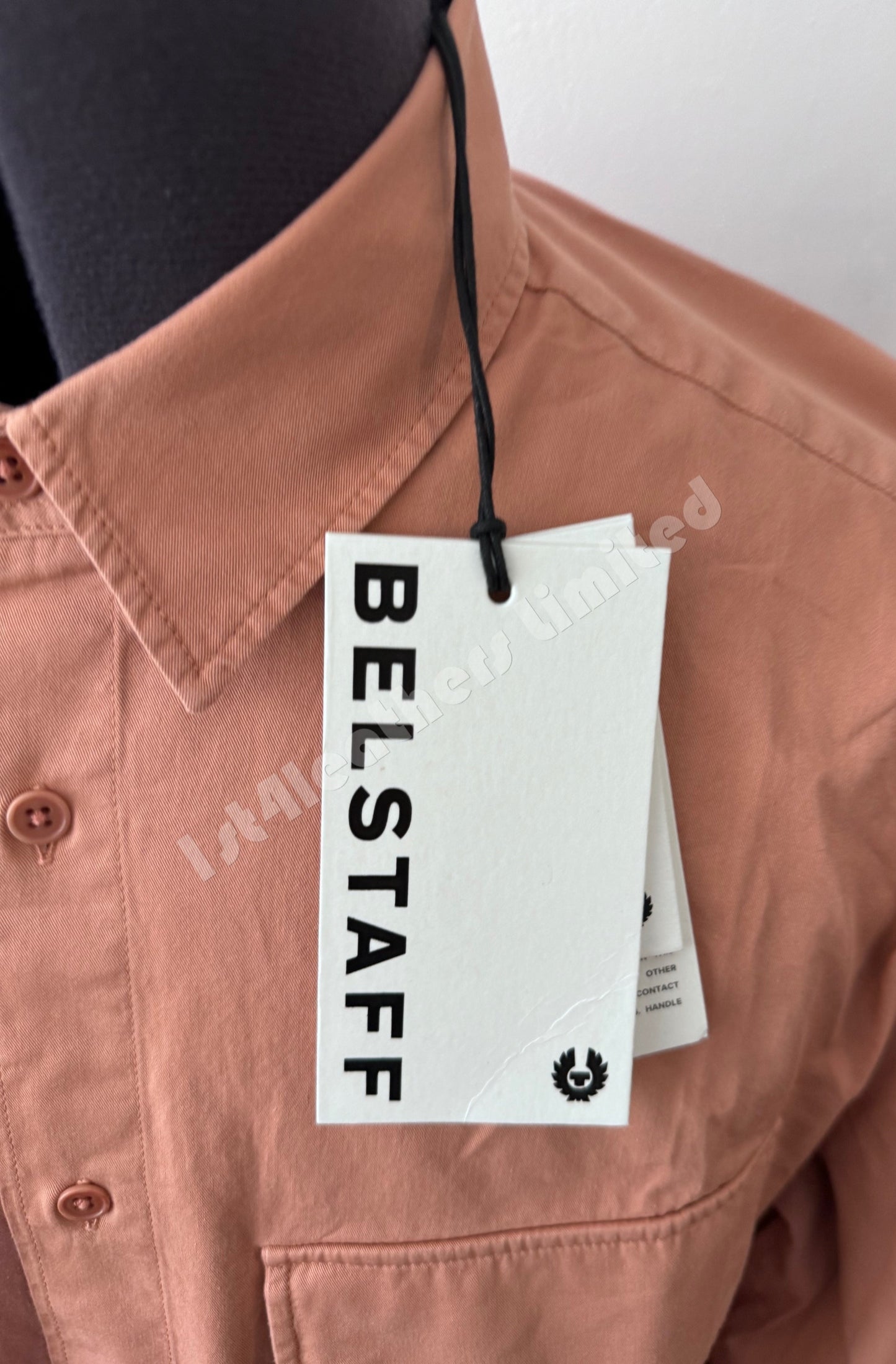 BELSTAFF SCALE COTTON LONG SLEEVE SHIRT RUST PINK RRP £140 BNWT