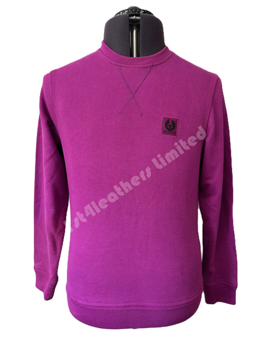 BELSTAFF PHOENIX CREW NECK SWEATSHIRT JUMPER BRIGHT PURPLE MED RRP £130 BNWT