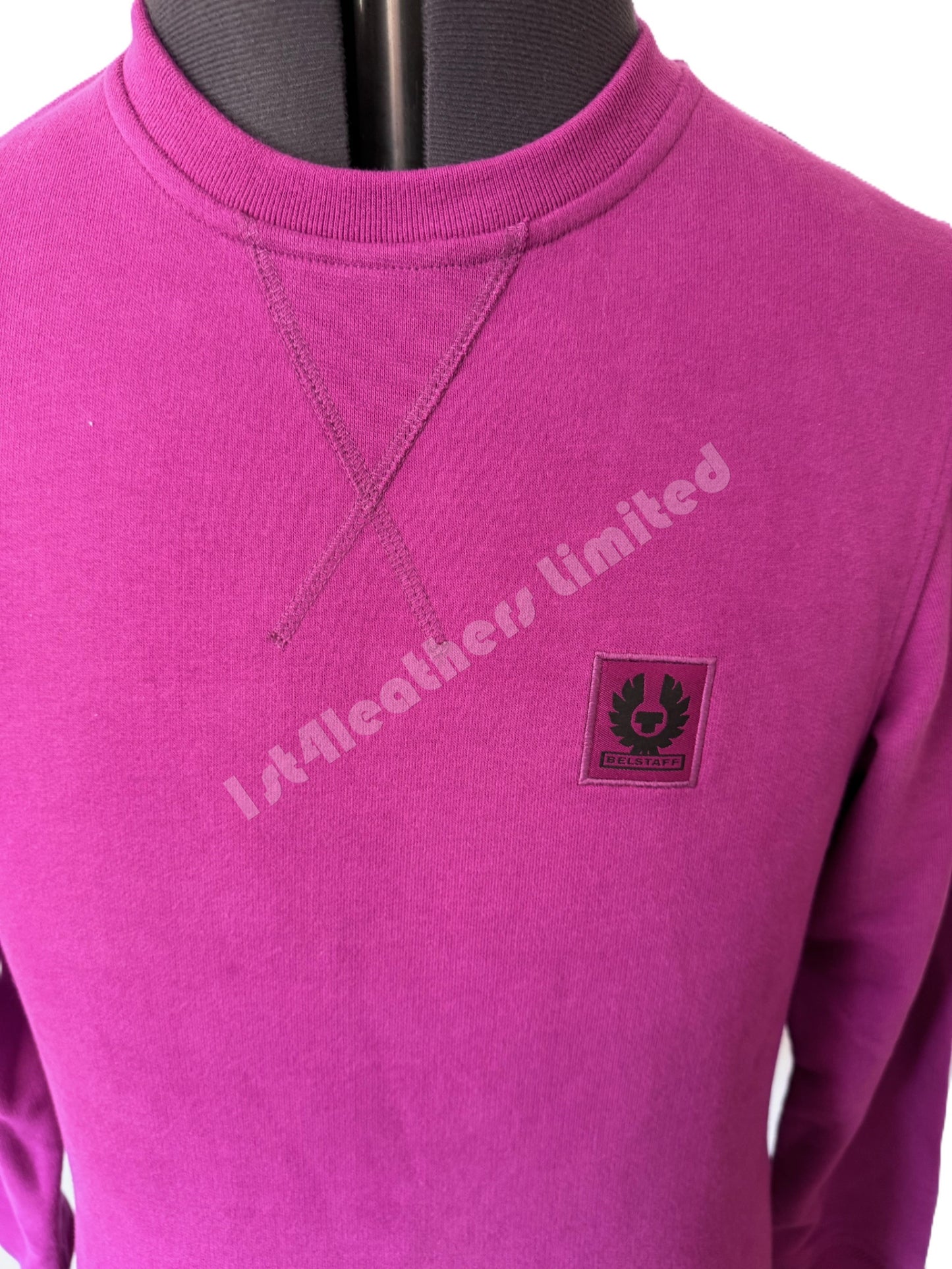 BELSTAFF PHOENIX CREW NECK SWEATSHIRT JUMPER BRIGHT PURPLE MED RRP £130 BNWT