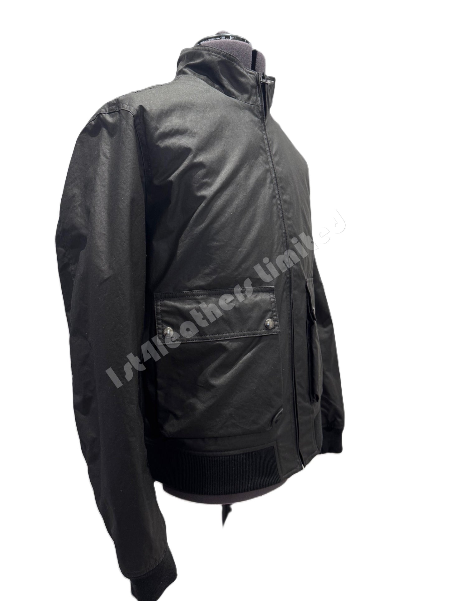 BELSTAFF BASE WAXED COTTON BOMBER JACKET BLACK RRP £349 BNWT