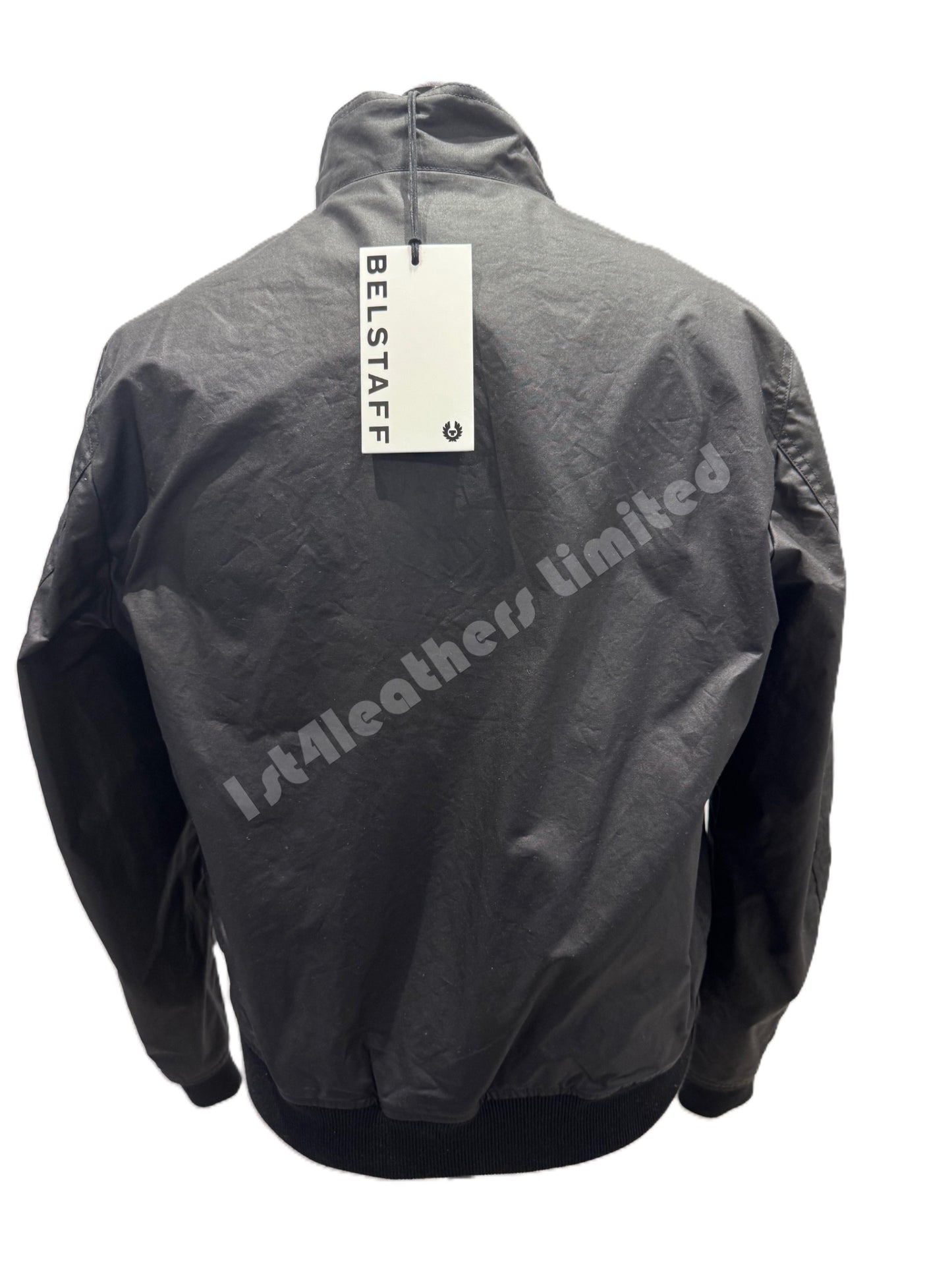 BELSTAFF BASE WAXED COTTON BOMBER JACKET BLACK RRP £349 BNWT