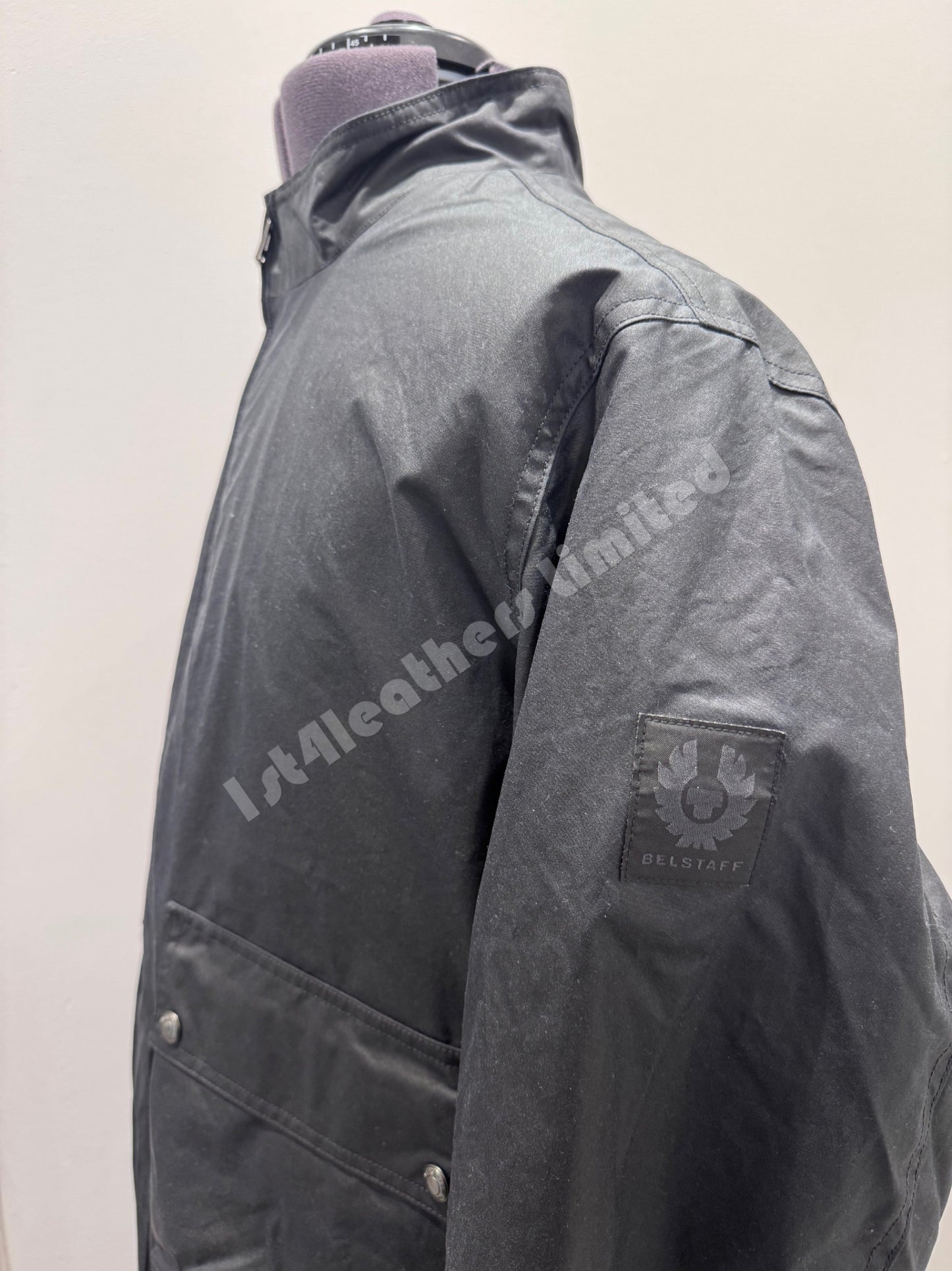 BELSTAFF BASE WAXED COTTON BOMBER JACKET DARK INK NAVY UK44 2XL RRP £349 BNWT