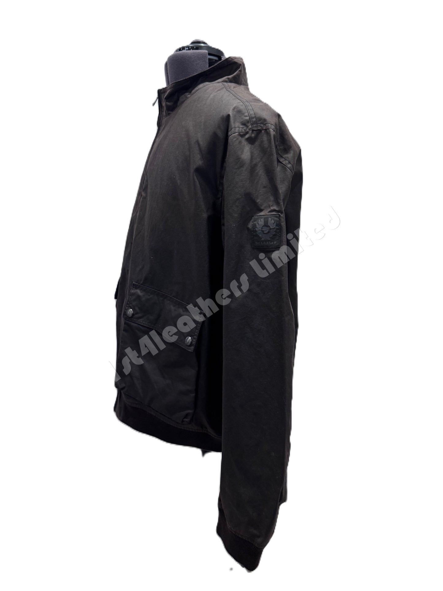 BELSTAFF BASE WAXED COTTON BOMBER JACKET DARK BROWN RRP £349 BNWT
