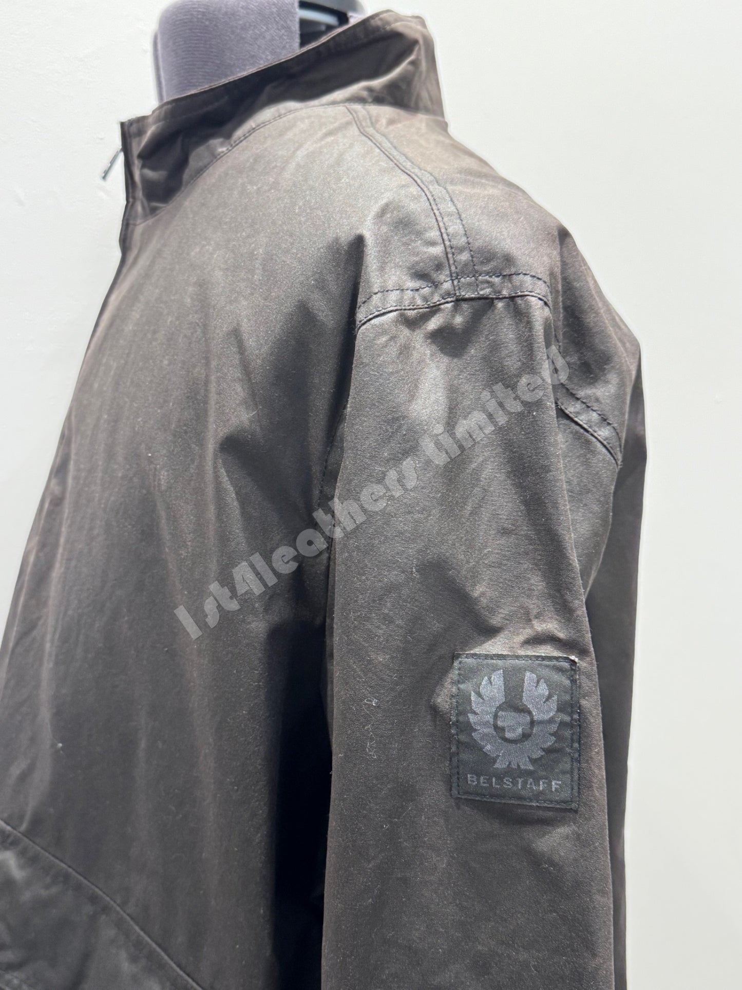 BELSTAFF BASE WAXED COTTON BOMBER JACKET DARK BROWN RRP £349 BNWT