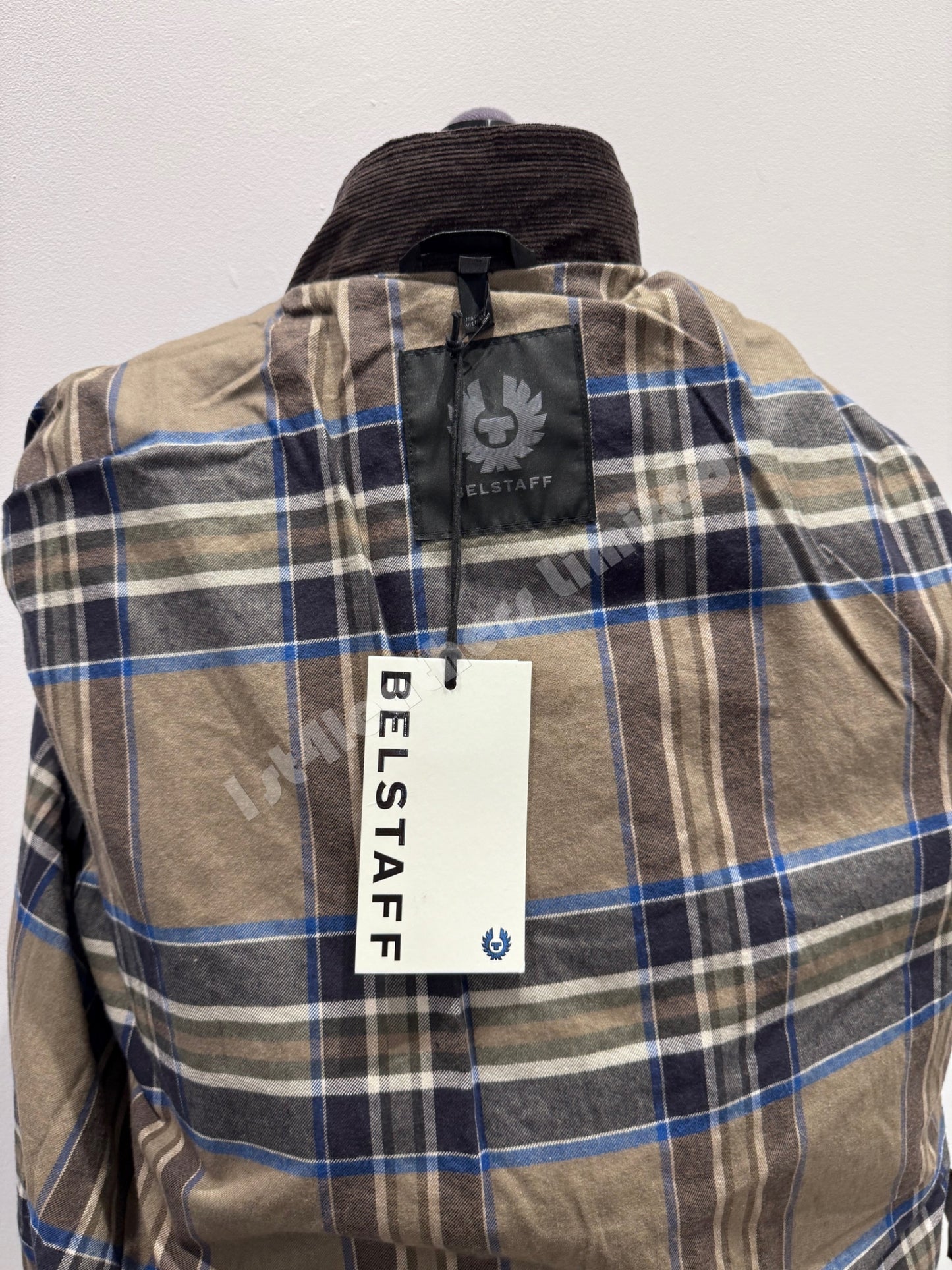 BELSTAFF BASE WAXED COTTON BOMBER JACKET DARK BROWN RRP £349 BNWT