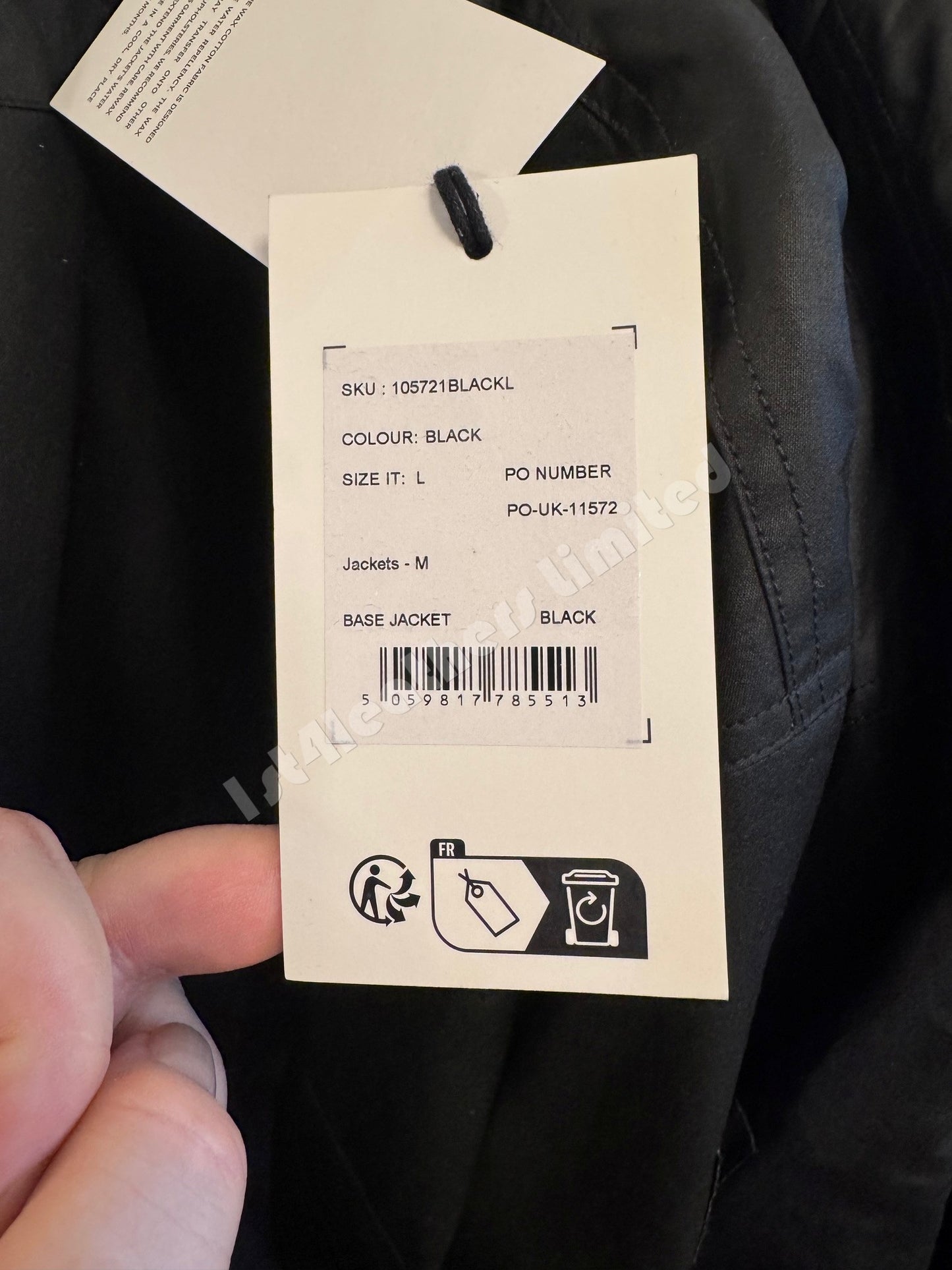 BELSTAFF BASE WAXED COTTON BOMBER JACKET BLACK RRP £349 BNWT