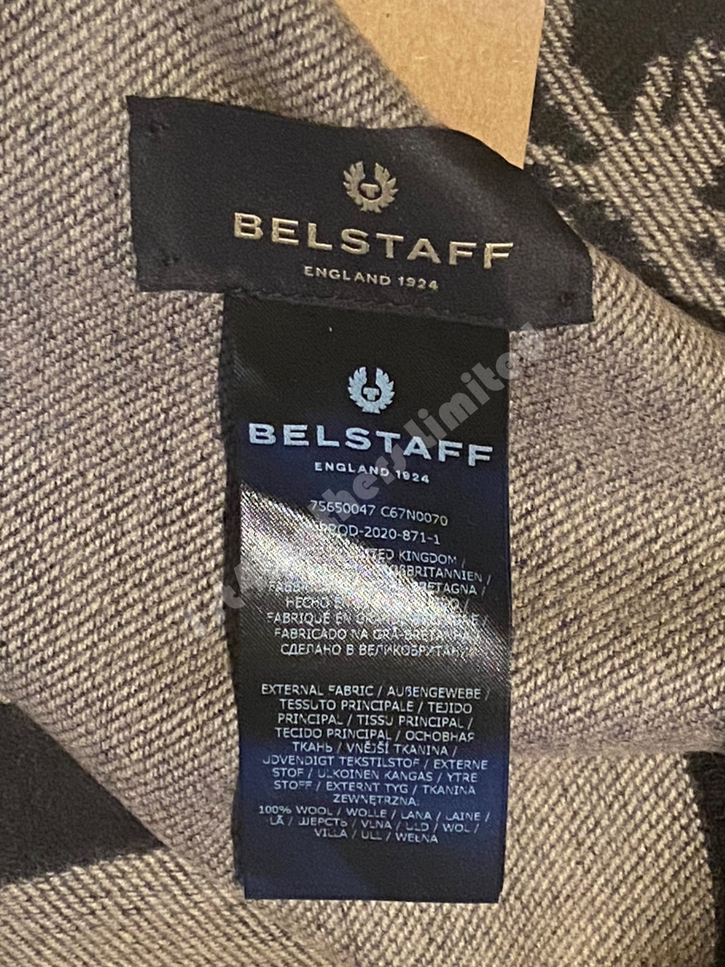 BELSTAFF TRIALMASTER BLACK & GOLD WOOL SCARF RRP £120 BNWT
