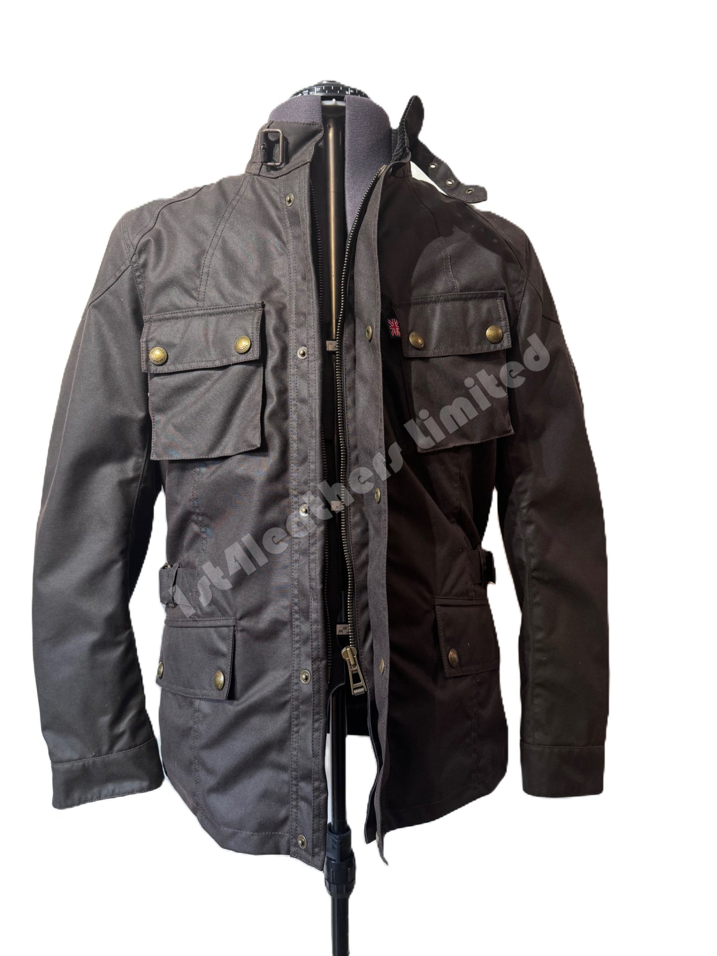 BELSTAFF CROSBY WAXED MOTORCYCLE BIKER JACKET D30 ARMOUR MAHOGANY RRP £495 NEW