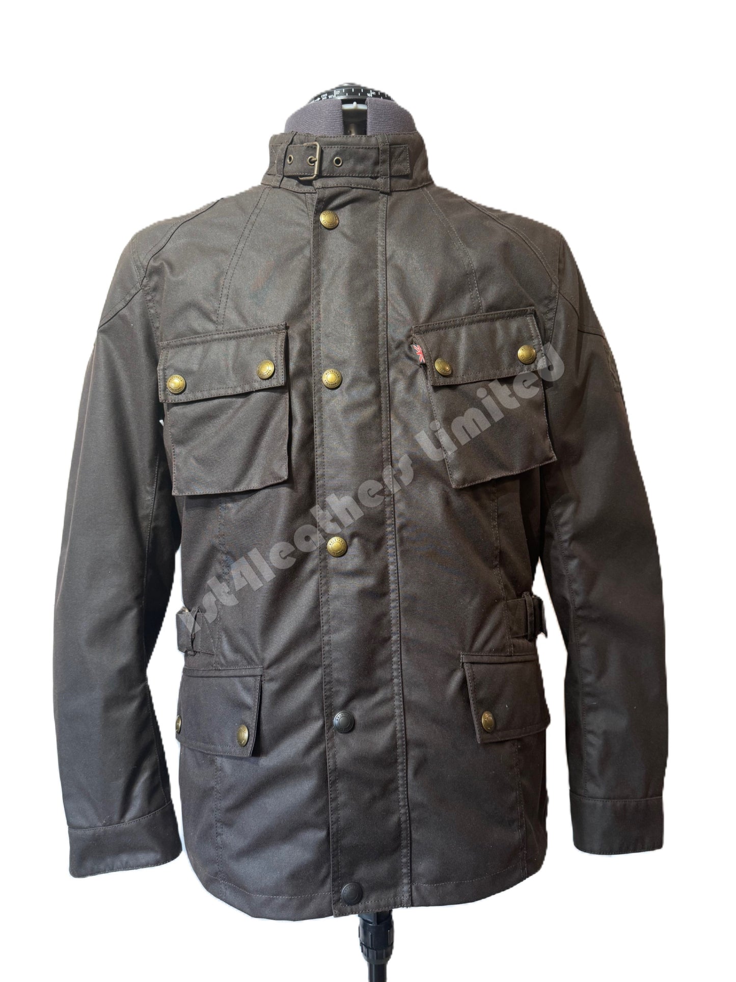 BELSTAFF CROSBY WAXED MOTORCYCLE BIKER JACKET D30 ARMOUR MAHOGANY RRP £495 NEW