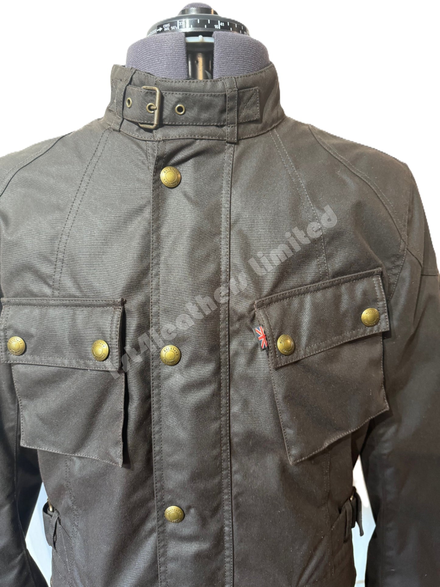 BELSTAFF CROSBY WAXED MOTORCYCLE BIKER JACKET D30 ARMOUR MAHOGANY RRP £495 NEW