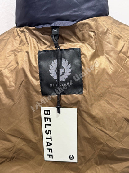BELSTAFF DOME DOWN PUFFA JACKET DARK INK NAVY UK46 3XL RRP £395 BNWT