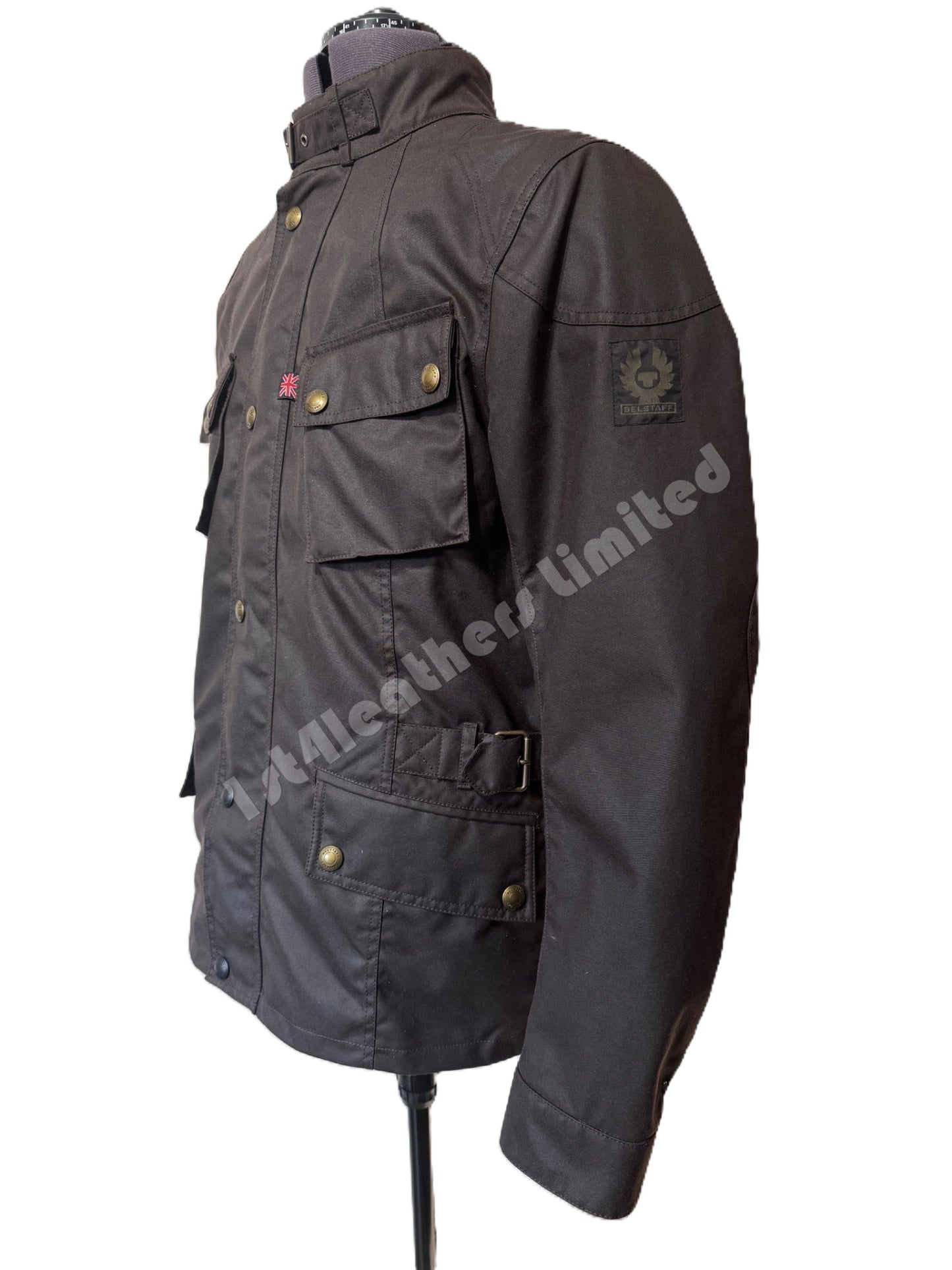 BELSTAFF CROSBY WAXED MOTORCYCLE BIKER JACKET D30 ARMOUR MAHOGANY RRP £495 NEW