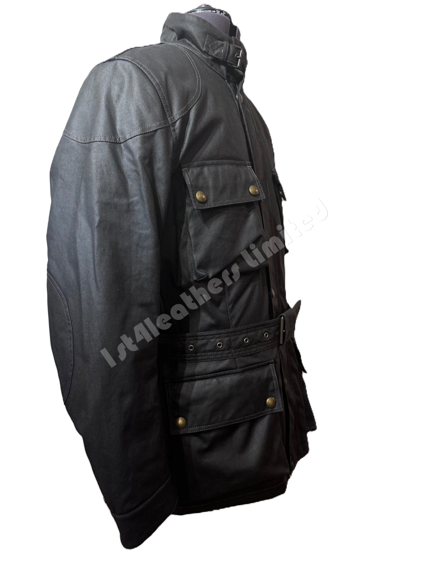 BELSTAFF TRIALMASTER PRO WAXED BIKER JACKET D30 ARMOUR BLACK RRP £595 BNWT