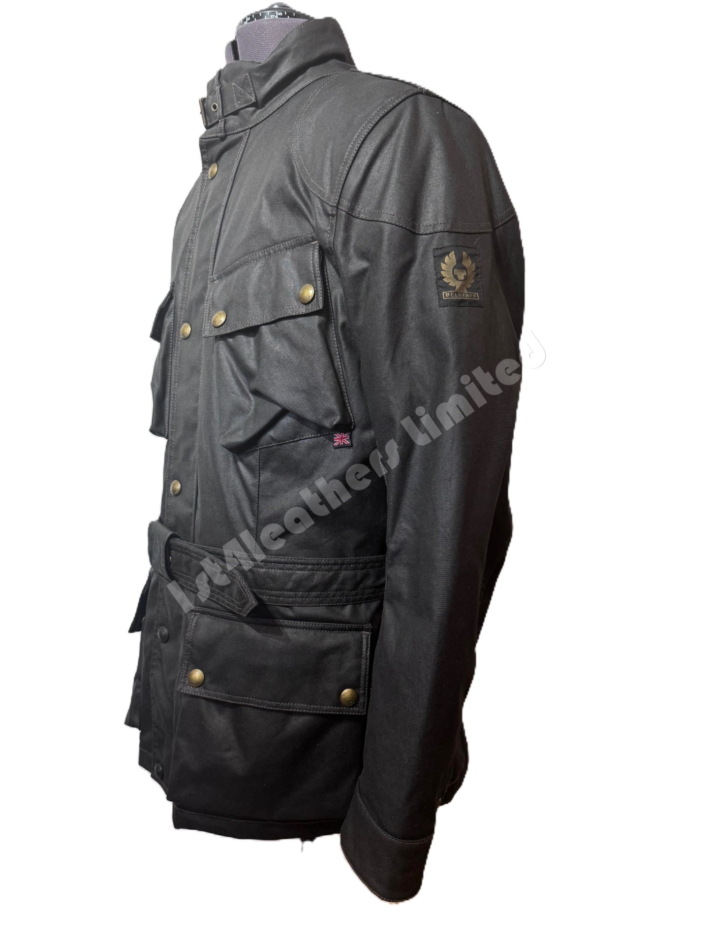 BELSTAFF TRIALMASTER PRO WAXED BIKER JACKET D30 ARMOUR BLACK RRP £595 BNWT