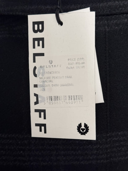 BELSTAFF MILFORD PEA COAT JACKET DARK CHARCOAL RRP £895 BNWT