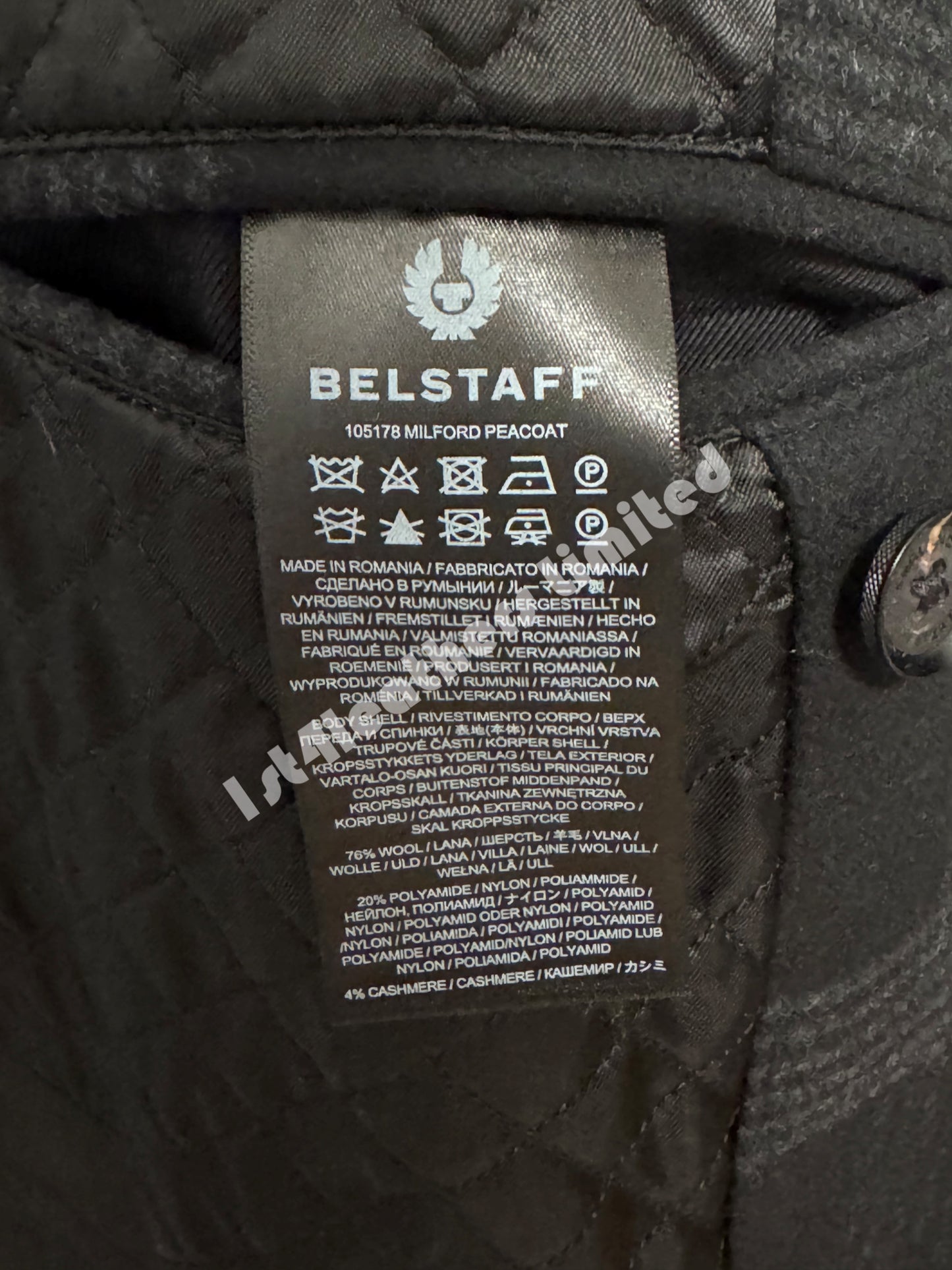 BELSTAFF MILFORD PEA COAT JACKET DARK CHARCOAL RRP £895 BNWT