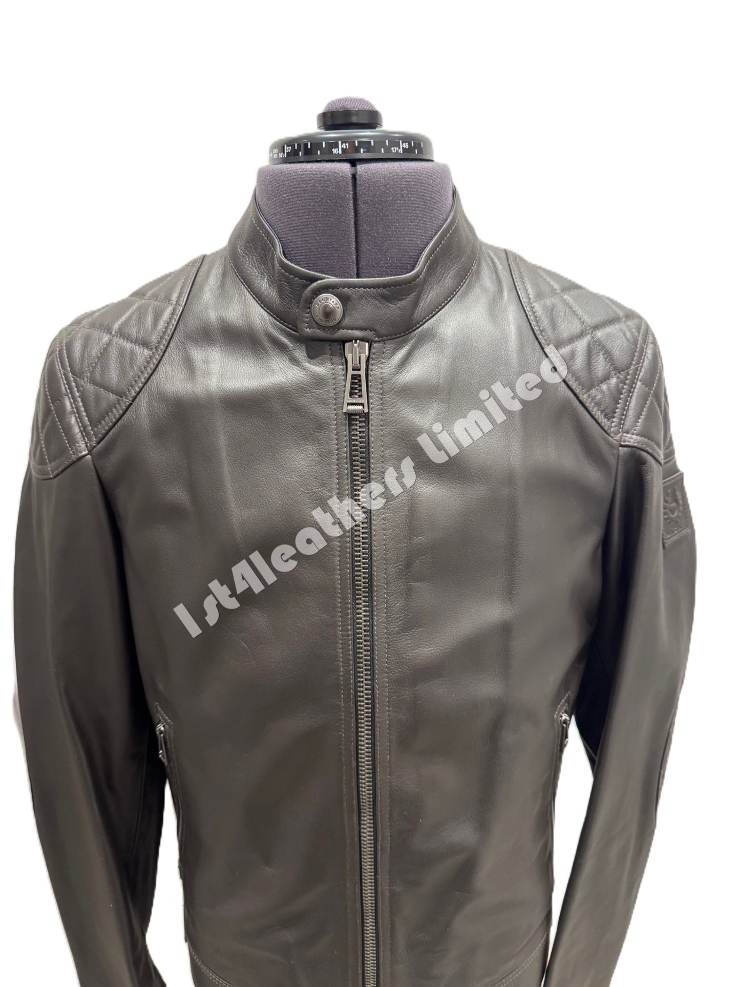 BELSTAFF MARSHALL CAFE RACER LEATHER BIKER JACKET DARK BROWN UK34 XS/S RRP£1095
