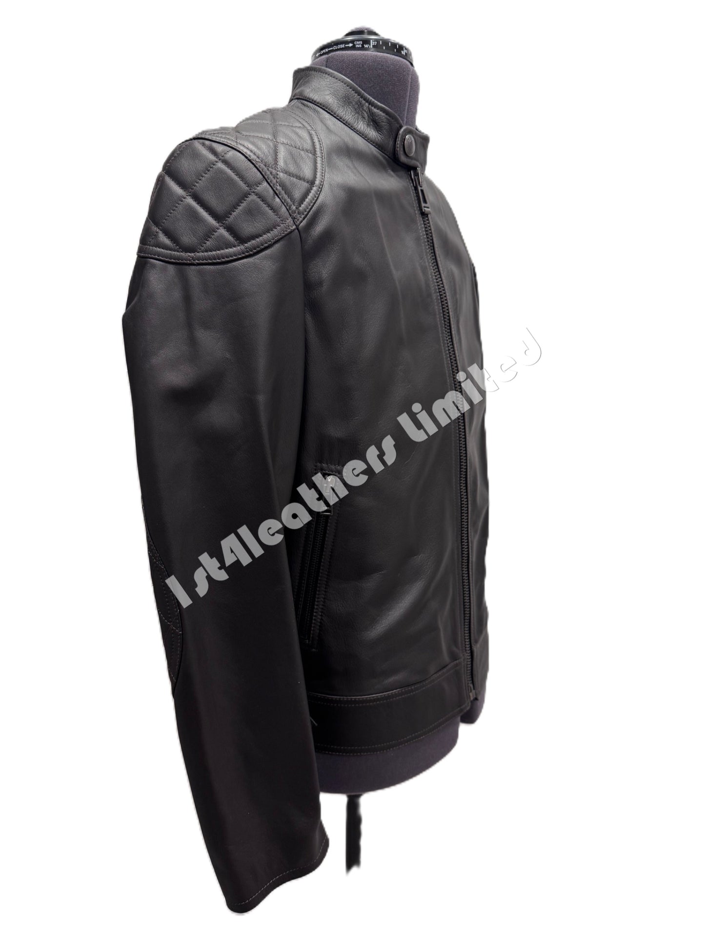 BELSTAFF MARSHALL CAFE RACER LEATHER BIKER JACKET DARK BROWN UK34 XS/S RRP£1095