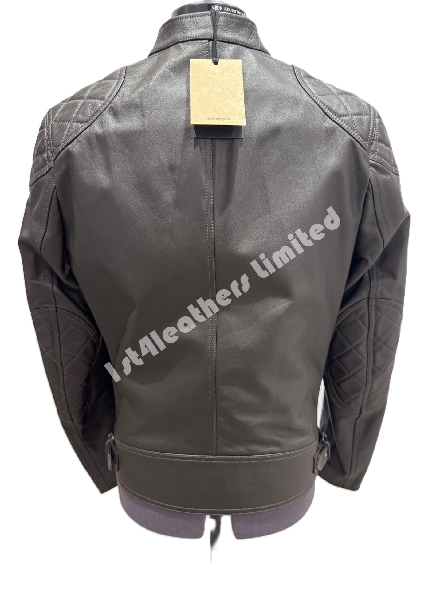 BELSTAFF MARSHALL CAFE RACER LEATHER BIKER JACKET DARK BROWN UK34 XS/S RRP£1095