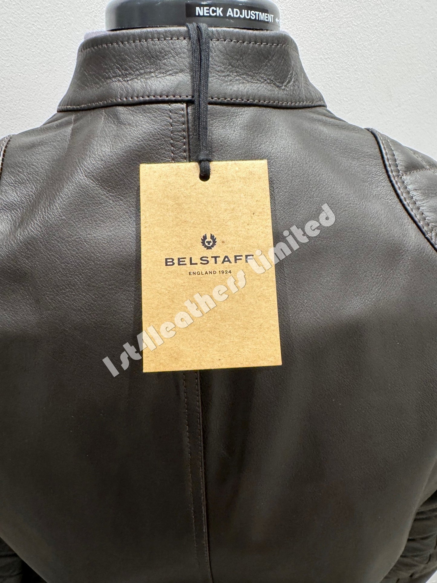 BELSTAFF MARSHALL CAFE RACER LEATHER BIKER JACKET DARK BROWN UK34 XS/S RRP£1095