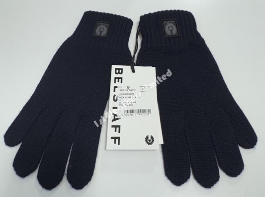 BELSTAFF PHOENIX LOGO CASHMERE/WOOL DOCK GLOVES DARK INK NAVY BLUE RRP £70 BNWT