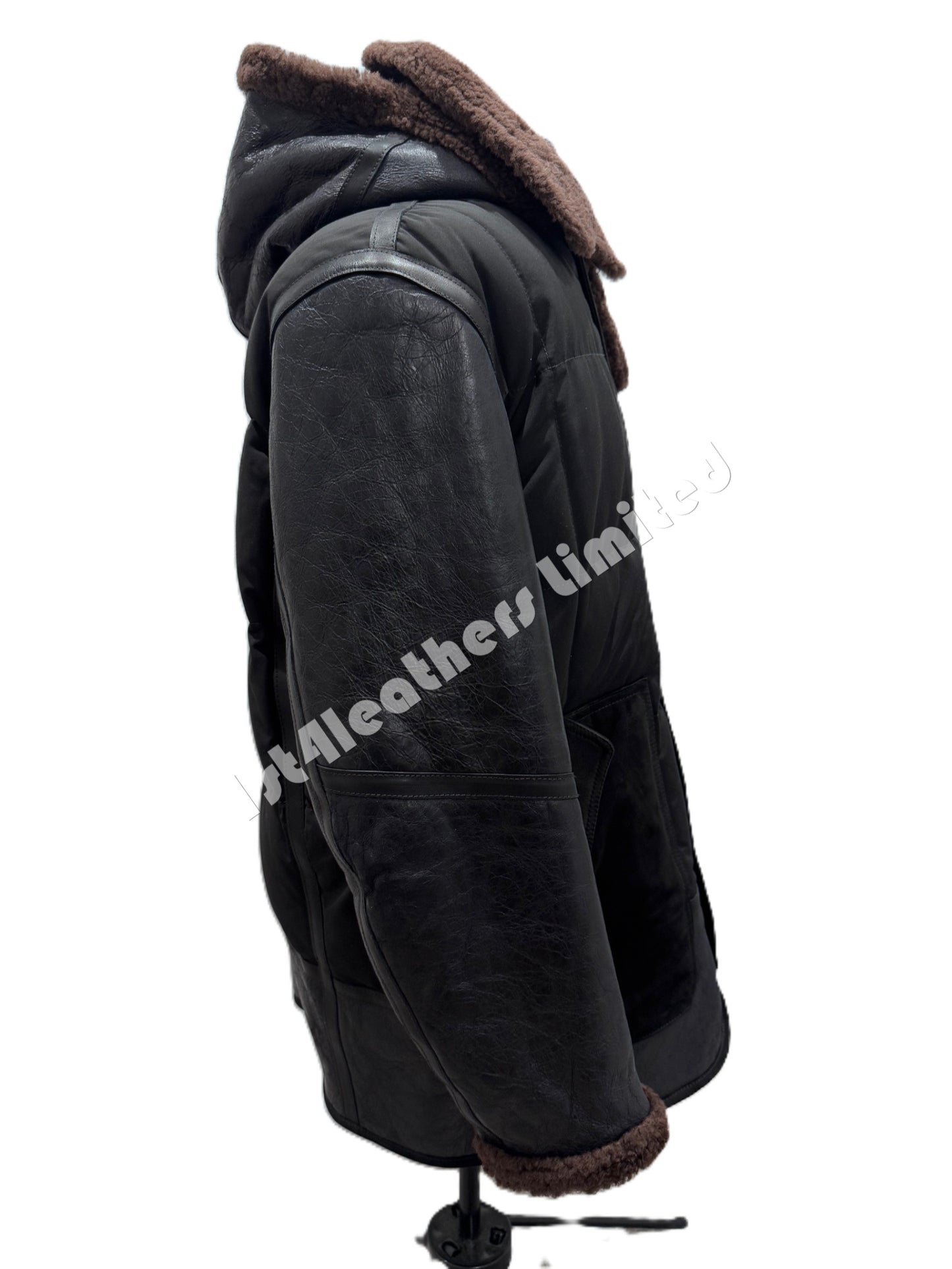 BELSTAFF ALPINE MIXED MEDIA PARKA JACKET BLACK/EARTH BROWN UK50 5XL RRP £2075 BNWT
