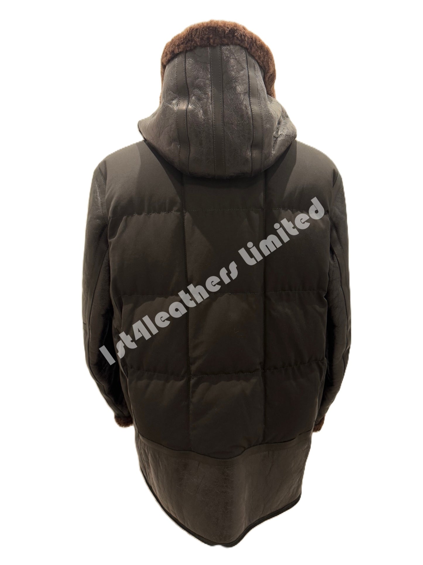 BELSTAFF ALPINE MIXED MEDIA PARKA JACKET BLACK/EARTH BROWN UK50 5XL RRP £2075 BNWT