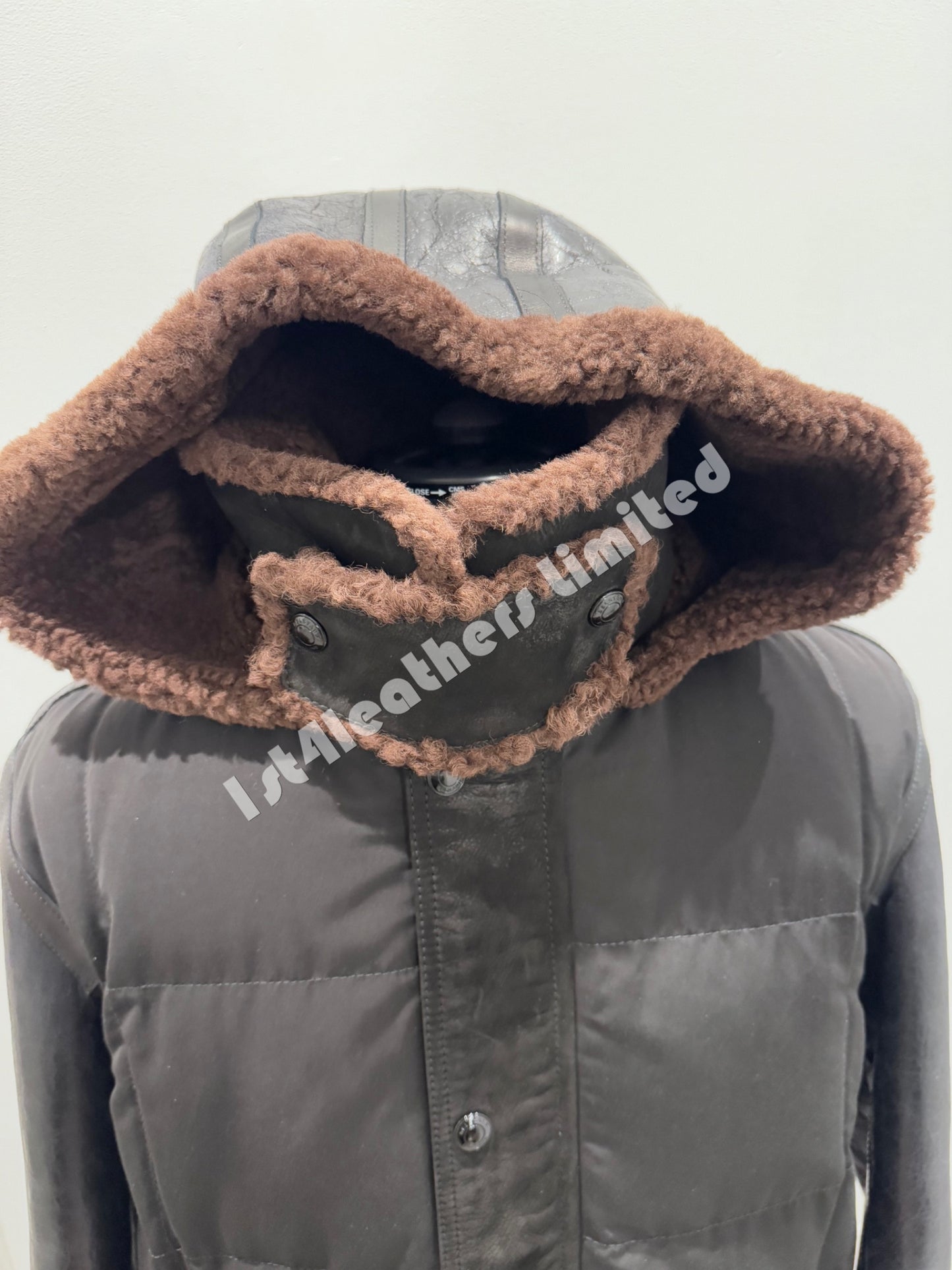 BELSTAFF ALPINE MIXED MEDIA PARKA JACKET BLACK/EARTH BROWN UK50 5XL RRP £2075 BNWT
