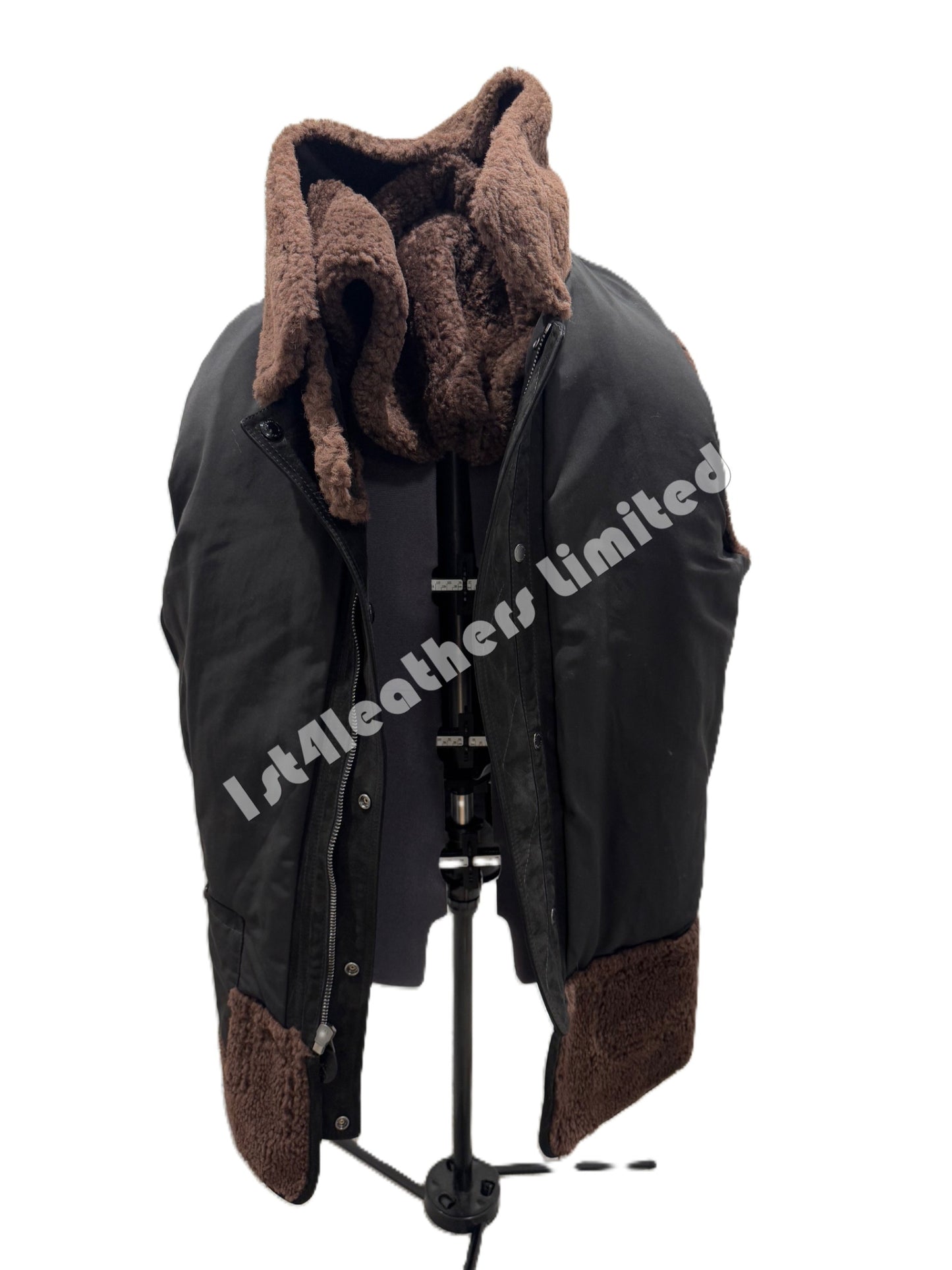 BELSTAFF ALPINE MIXED MEDIA PARKA JACKET BLACK/EARTH BROWN UK50 5XL RRP £2075 BNWT