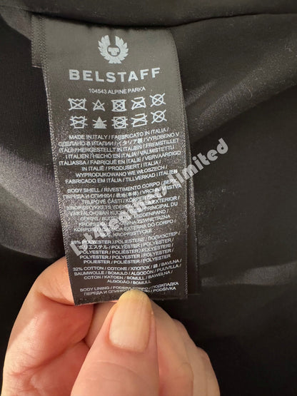 BELSTAFF ALPINE MIXED MEDIA PARKA JACKET BLACK/EARTH BROWN UK50 5XL RRP £2075 BNWT