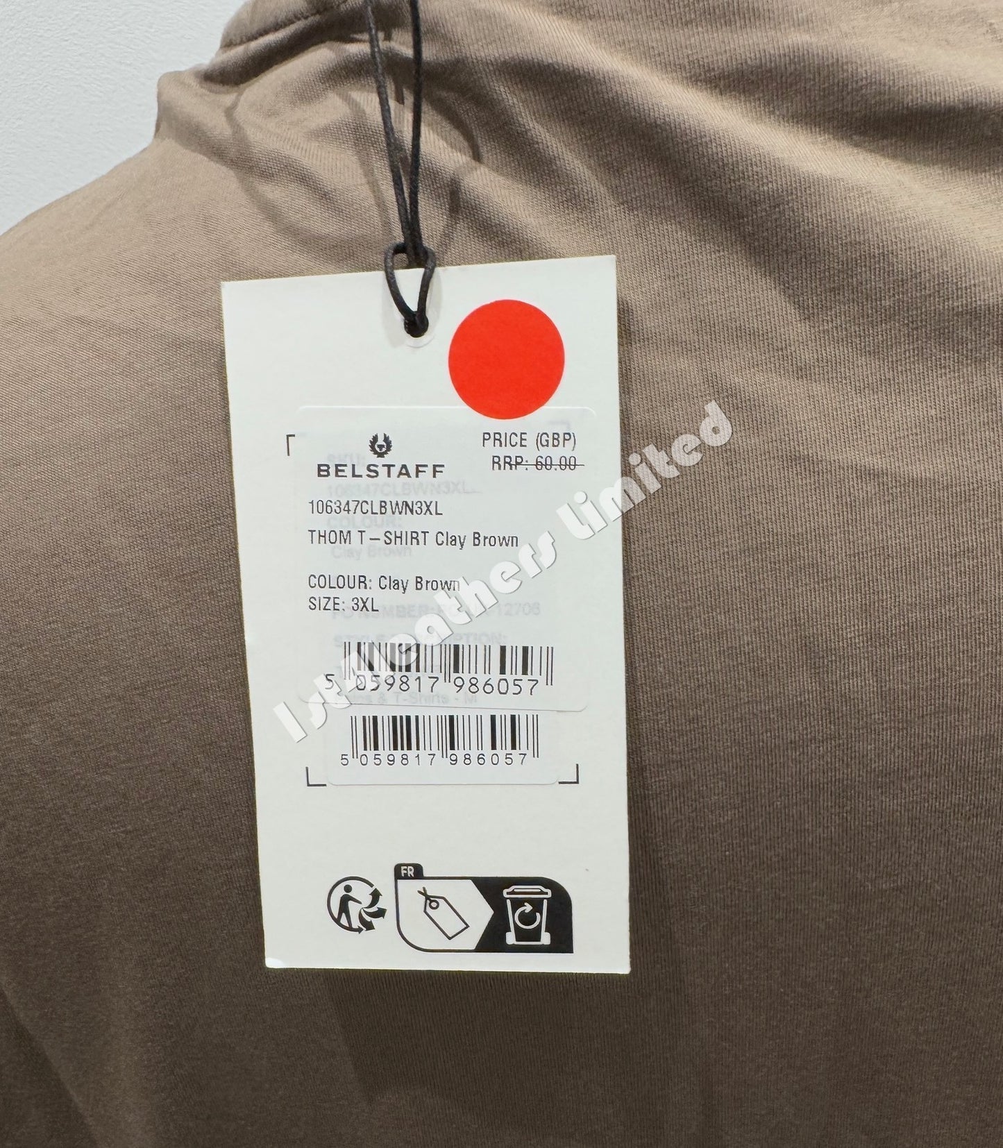 BELSTAFF THOM SLEEVE PHOENIX PATCH T-SHIRT CLAY BROWN 3XL RRP £60 BNWT
